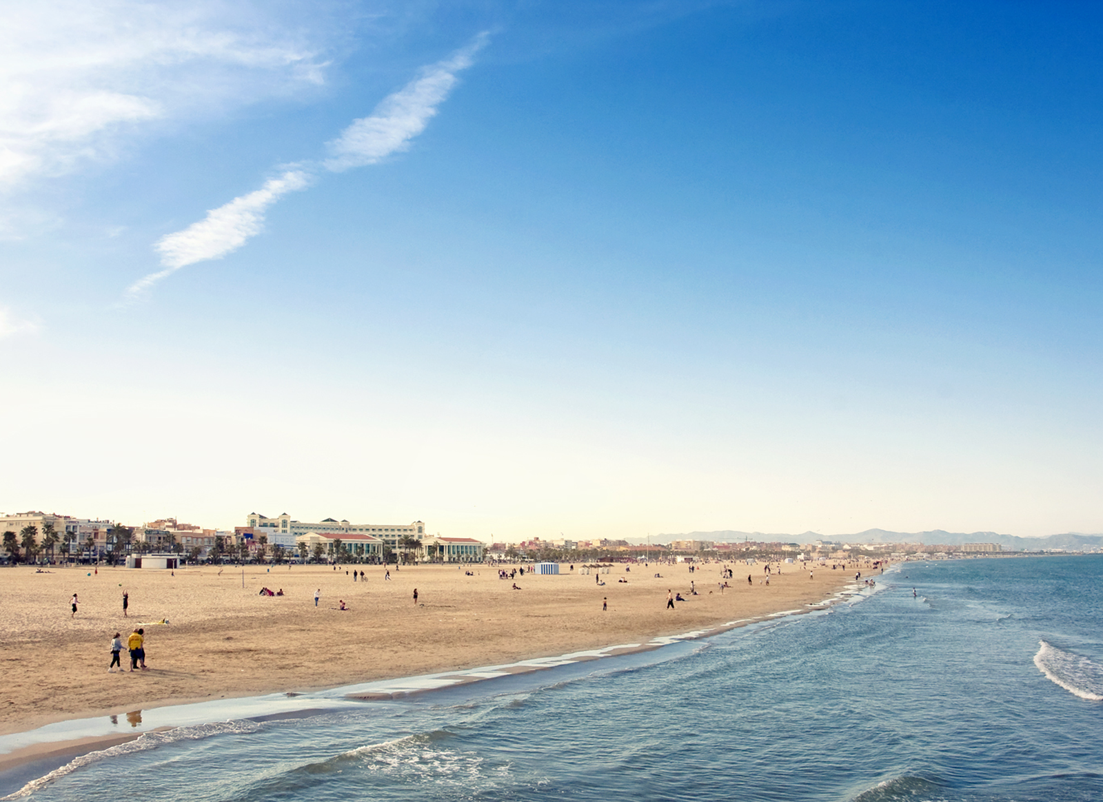 Strand van Malvarrosa in Valencia
